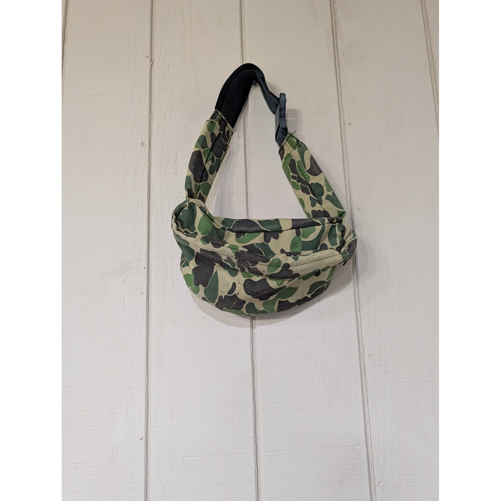 Vintage Duck Hunter Camo Fanny Pack Sling Belt Bag Adjustable Green Gorpcore‎